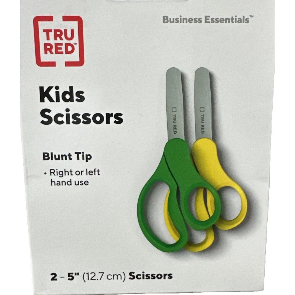 True Red Kids Scissors 5 Inch 2 Pcs
